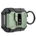 thumbnail image 1 of Decase AirPods 3rd Generation Case Cover Built-in Keychain, Military Hard Shell Protective Armor with Lock Support Wireless Charging,for AirPod Gen 3 Charging Case 2021,Green, 1 of 5