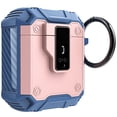 thumbnail image 1 of Decase AirPods Case Cover Built-in Keychain,Military Hard Shell Protective Armor with Lock [Support Wireless Charging] for Apple AirPods 1st 2nd Generation Charging Case,Rosegold, 1 of 5