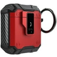 thumbnail image 1 of Decase AirPods Case Cover Built-in Keychain,Military Hard Shell Protective Armor with Lock [Support Wireless Charging] for Apple AirPods 1st 2nd Generation Charging Case,Red, 1 of 5