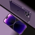 thumbnail image 1 of Decase Aluminum Frame Metal Bumper Frame Slim Hard Case for iPhone 14 Pro, Metal Frame Armor Bumper Raised Edge Protection No-Back Case for iPhone 14 Pro 6.1 inch 2022, Purple, 1 of 9