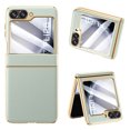 thumbnail image 1 of Decase Anti-Scratch Flip Case Compatible with Samsung Galaxy Z Flip 6, Fashionable Slim Leather Case with Built-in Hinge Protection and Screen Protector,Shockproof Protective Cover for Flip6,Green, 1 of 8