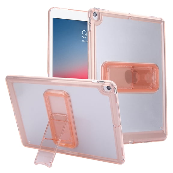 Decase for Apple iPad Pro 10.5 (2017) 10.5-inch (A1701/A1709) Translucent Case,Matte Frosted Back Shock-Absorbent TPU Bumper Tablet Cover with Hidden Kickstand,Pink