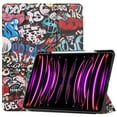 thumbnail image 1 of Decase for Apple iPad Pro 12.9-inch 6th 5th 4th 3rd Generation,Smart Leather Folio Kickstand Case Shockproof Rubber Cover with Pen Holder for iPad 12.9" 2022/2021/2020/2018,Graffiti, 1 of 8