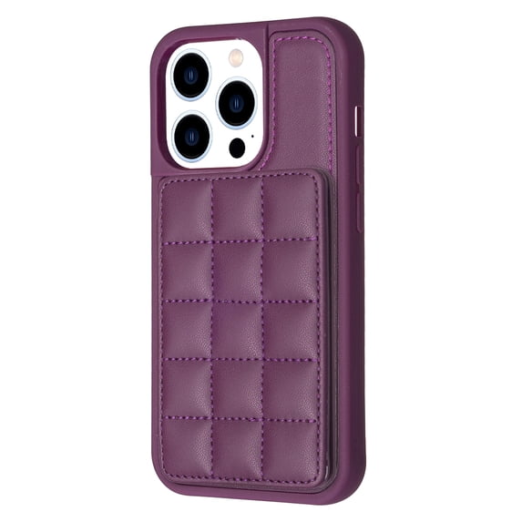 Decase for Apple iPhone 12 Pro / 12 Magnetic Back Wallet Card Pockets Phone Case, Shockproof PU Leather Kickstand Card Holder Slots Flip Folio Protective Cover, darkpurple