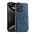 thumbnail image 1 of Decase for Apple iPhone 13 Phone Case,Ultra Thin Butterfly Embossed Pattern PU Leather Scratch-resistant Shockproof Protective Case Cover for iPhone 13,Blue, 1 of 4