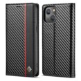 thumbnail image 1 of Decase for Apple iPhone 14 Pro Case Wallet,PU Leather Carbon Business Fiber Texture Magnetic Closure Shockproof Card Slots Protective Cover Case for iPhone 14 Pro,Black-Horizontal, 1 of 13