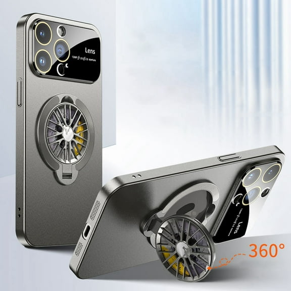 Decase for Apple iPhone 14 Pro Max Rugged Case [Support Wireless Charging] 360° Ring Magnetic Holder Kickstand Cool Unique Phone Cover Case with Camera Lens Protector for iPhone 14 Pro Max,Gray