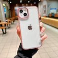 thumbnail image 1 of Decase for Apple iPhone 15 6.1"(2023 Release),Military Grade Drop Protection iPhone 15 Clear Case Color Border Anti-Yellow Shockproof Transparent Phone Cover - Pink, 1 of 7