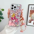 thumbnail image 1 of Decase Apple iPhone 15 Case for Girls Women 3D Luxury Bling Glitter Diamond Crystal Rhinestone Butterfly Case Cover with Charm Pendant Wristband Fashionable Laser Phone Shell,Pink, 1 of 6