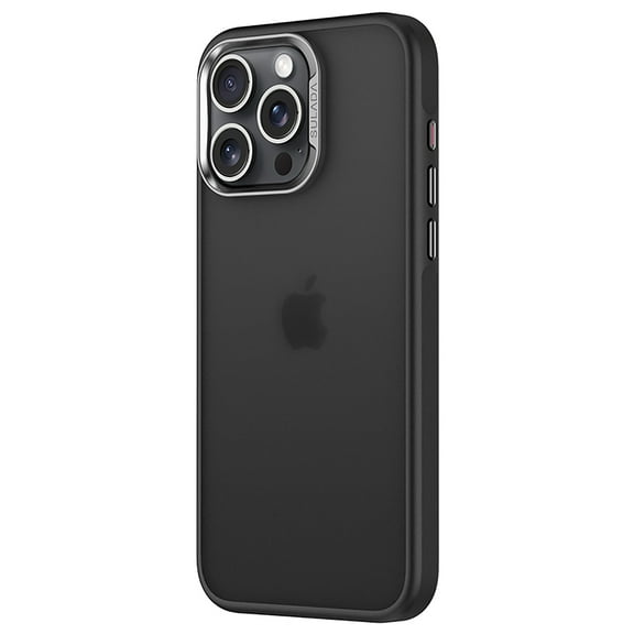 Decase for Apple iPhone 15 Matte Case,iPhone 15 Slim Case Military Grade Drop Protection & Aluminum Alloy Lens Protection Translucent Anti-Fingerprint Phone Cover,for iPhone 15 6.1" - Black