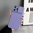 thumbnail image 1 of Decase for Apple iPhone 15 Pro Max 6.7 Inch (2023 Release),iPhone 15 Pro Max Frosted Matte Case With Slide Camera Len Protector,Shockproof Anti-Scratch Lightweight Phone Cover Shell - Purple, 1 of 9