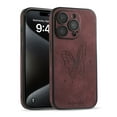 thumbnail image 1 of Decase for Apple iPhone 15 Pro Phone Case,Ultra Thin Butterfly Embossed Pattern PU Leather Scratch-resistant Shockproof Protective Case Cover for iPhone 15 Pro,Winered, 1 of 4