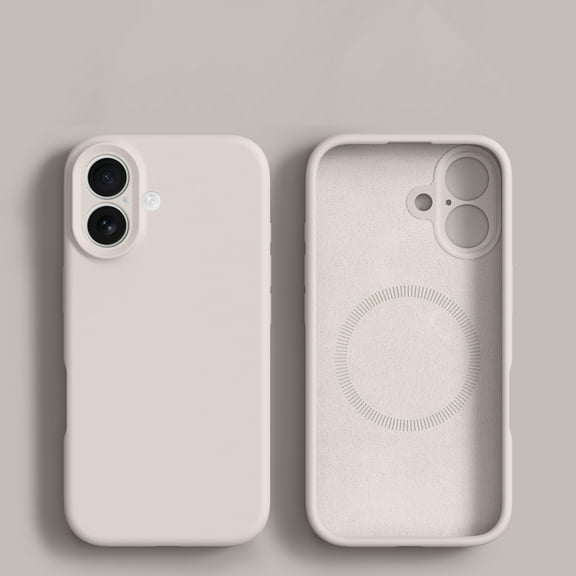 Decase for Apple iPhone 16 Magnetic Case, Compatible with Mag-Safe,Slim Liquid Silicone Shockproof Protective Phone Case for iPhone 16 with Soft Anti-Scratch Microfiber Lining,White