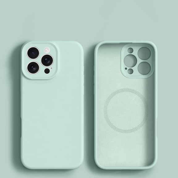 Decase for Apple iPhone 16 Pro Max Magnetic Case, Compatible with Mag-Safe,Slim Liquid Silicone Shockproof Protective Phone Case for iPhone 16 Pro Max with Soft Anti-Scratch Microfiber Lining,Green