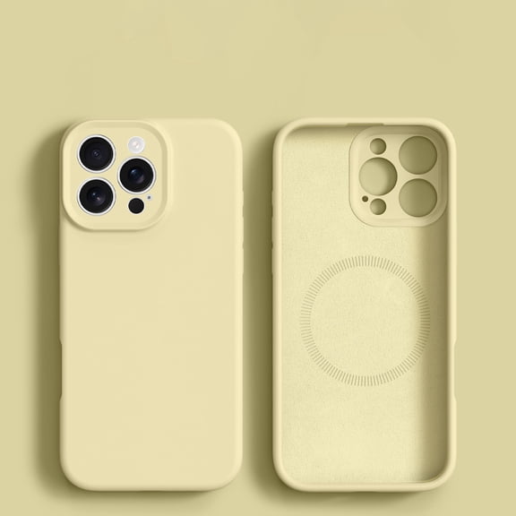 Decase for Apple iPhone 16 Pro Max Magnetic Case, Compatible with Mag-Safe,Slim Liquid Silicone Shockproof Protective Phone Case for iPhone 16 Pro Max with Soft Anti-Scratch Microfiber Lining,Yellow