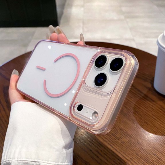 Decase for Apple iPhone 17 Pro Max 6.9" 2025 Magnetic Case,Rugged Hard PC+TPU Hybrid Cover,Shock-Absorbent,Anti-Scratch,Lightweight Non-Slip Magnetic Clear Back Cover,Compatible with Mag Safe,Pink