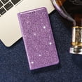 thumbnail image 1 of Decase Bling Case For Samsung Galaxy S24 Ultra,Fashionable PU Leather Magnetic Flip Wallet Cover Ultra Slim Scratch-resistant Phone Shell for Galaxy S24 Ultra (2024 Release),Purple, 1 of 7