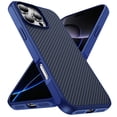thumbnail image 1 of Decase Carbon Fiber Pattern Case Compatible with iPhone 15 Pro Max,Anti-Scratch PC+TPU Back Cover with Raised Edges for Screen & Camera Protection,Slim Skin-Feel Shockproof Protective Cover, Blue, 1 of 9