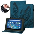 thumbnail image 1 of Decase Case for Amazon Kindle Fire Max 11 Case (13th Generation, 2023 Release) 11", PU Leather Folio Stand Embossed Butterfly Stand Cover with Elastic Band Stylus for Fire Max 11 Tablet, Blue, 1 of 7