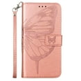 thumbnail image 1 of Decase Case for Apple iPhone 14.Premium PU Leather Embossed Pattern Wallet Cover Shockproof Magnetic Flip Holder ID Credit Card Slots Phone Cover with Hand Strap,Rosegold, 1 of 8