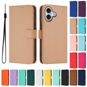 Decase Case for Apple iPhone 17 Wallet Case,Luxury PU Leather Wallet Phone Case Flip Folio Protective Shockproof Cover with Card Holder,Kickstand Feature,for iPhone 17 6.3",Nude