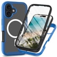 thumbnail image 1 of Decase Case Compatible with Apple iPhone 16,Slim Full-Body Rugged Stylish Protective Clear Back Hybrid 3-in-1 Case with Built-in Screen Protector Phone Case for iPhone 16,Darkblue, 1 of 5