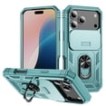 thumbnail image 1 of Decase Case Compatible with Apple iPhone 17 Pro Max,Shockproof Impact Resistant with Slide Lens Protective Cover Case for iPhone 17 Pro Max 6.9 inch 2025 Release,Case with Rotation Ring Stand,G, 1 of 6