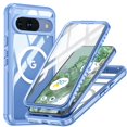 thumbnail image 1 of Decase Case for Google Pixel 9 / 9 Pro,Full-Body Rugged Protective Clear Back Hybrid Magnetic Wireless TPE+PC with Built-in Screen Protector Phone Case for Google Pixel 9 / 9 Pro,Blue, 1 of 5