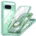 thumbnail image 1 of Decase Case for Google Pixel 9 / 9 Pro,Full-Body Rugged Protective Clear Back Hybrid Magnetic Wireless TPE+PC with Built-in Screen Protector Phone Case for Google Pixel 9 / 9 Pro,Green, 1 of 5