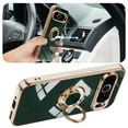 thumbnail image 1 of Decase Case for Google Pixel 9 / 9 Pro, fit Google Pixel 9 / 9 Pro Case with Ring Magnetic Stand Luxury Plating Soft TPU Slim Fit Case for Google Pixel 9 / 9 Pro,Darkgreen, 1 of 4