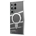 thumbnail image 1 of Decase Case for Samsung Galaxy S24 Built-in Ring Kickstand,Slim Translucent Shockproof Anti-Scratch Magnetic Phone Shell with Camera Lens Protector Cover Support Wireless Charging - Silver, 1 of 8