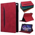 thumbnail image 1 of Decase Case for Samsung Galaxy Tab A11 10.9" 2025, Premium PU Leather Shockproof Folio Case, Business Tablet Wallet Cover with Flip Card Holder Stand for Tab A11/A9,Red, 1 of 9