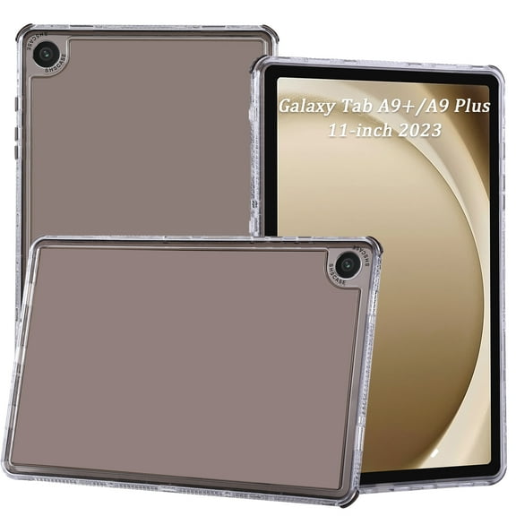 Decase Case for Samsung Galaxy Tab A9+ 11", Slim Fit Soft TPU Translucent Hybrid Bumper Shell for Galaxy Tab A9+/A9 Plus,Shockproof Hard Tablet Cover,Black