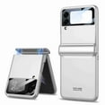 thumbnail image 1 of Decase Case for Samsung Galaxy Z Flip 3 5G 2021, Magnetic Hinge Protection Cover Silm PC Magnetic Hinge All-Inclusive Glass Camera Lens Protector Case, Silver, 1 of 6