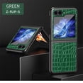 thumbnail image 1 of Decase Case for Samsung Galaxy Z Flip 5 5G,Women Girls Crocodile Texture PU Leather Case,Dual Layer Shockproof Bumper Phone Case Full Protection for Samsung Z Flip 5 5G Case 2023, Green, 1 of 9