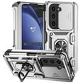 thumbnail image 1 of Decase Case for Samsung Galaxy Z Fold 6 ,Built-in Hinge Protection with S Pen Holder Slide Camera Cover 360° Rotating Kickstand,Military Grade Drop Protection Shockproof Cover for Z Fold6,Silver, 1 of 10
