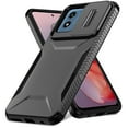 thumbnail image 1 of Decase Case for Moto G Play 4G (2024), Shockproof Scratch-Proof PC + TPU Case with Slide Camera Cover,Black, 1 of 6