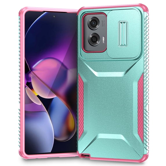 Decase Case for Moto G Stylus 5G (2024), Shockproof Scratch-Proof PC + TPU Case with Slide Camera Cover,Green