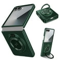 thumbnail image 1 of Decase Case for Samsung Galaxy Z Flip 7, Shockproof Magnetic 360° Rotating Kickstand Phone Case, Wireless Charging Supported,Darkgreen, 1 of 11
