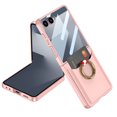 thumbnail image 1 of Decase Case for Samsung Galaxy Z Flip 7, Shockproof Ring Stand Case with Built-in Screen Protector & Card Slot,Pink, 1 of 8