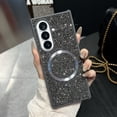 thumbnail image 1 of Decase Case for Samsung Galaxy Z Fold 6, Sparkling Glitter Magnetic Shockproof Phone Case, Wireless Charging Compatible,Gray, 1 of 8