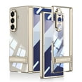 thumbnail image 1 of Decase Case for Samsung Galaxy Z Fold 7, Transparent Phone Case with Built-in Screen Protector, Magnetic Hinge Protection Cover with Kickstand,Gold, 1 of 9