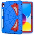 thumbnail image 1 of Decase Case for iPad 10th Generation 10.9 Inch 2022 Heavy Duty Shockproof Rugged Protective Pencil Holder Kids Friendly Cover with Kickstand for iPad 10.9 inch 2022, Blue + Red, 1 of 9