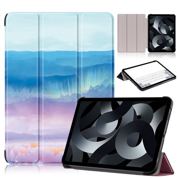 Decase Case for iPad 10th Generation (10.9-inch 2022), Smart Cover Auto Wake/Sleep Slim Trifold Stand Premium Protective Hard PC Back Cover for New Apple iPad 10.9 Inch, 1-Sea