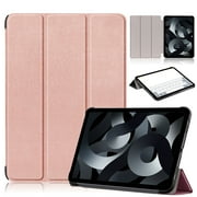 Decase Case for iPad 10th Generation 10.9-inch 2022, Smart Cover Auto Wake/Sleep Slim Trifold Stand Premium Protective Hard PC Back Cover for New Apple iPad 10.9 Inch, Rosegold