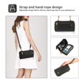 thumbnail image 1 of Decase Case iPhone 14 6.1" 2022, Vintage Durable c Zipper Wallet Card Slots Flip Kickstand Crossbody Lanyard Slim Magnetic Drop-resistnt Slim Luxury Fashion Convenient Case for Girls & Women, Black, 1 of 9