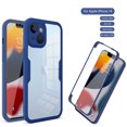 thumbnail image 1 of Decase Case For iPhone 14 Plus 6.7 inch,Dual-layer Clear Rugged Silicone Bumper Case with Built-in Screen Protection,Full Body Protection Case Cover,Blue, 1 of 6
