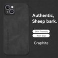 thumbnail image 1 of Decase Case for iPhone 15 6.1"(2023 Release),Slim Ultra Thin Premium PU Leather Canvas Phone Shell Shockproof Anti-Scratch Cover,for iPhone 15 - Black, 1 of 6