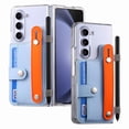 thumbnail image 1 of Decase Clear Phone Shell for Samsung Galaxy Z Fold 5 5G 2023 7.6 inch,Transparent Crystal Anti-Scratch Cover With Finger Wristband Kickstand & Wallet Card Slots & Pen Slot for Samsung Z Fold 5,Skyblue, 1 of 7