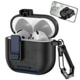 thumbnail image 1 of Decase Compatible with Airpods 4th Gen Case with Phone Stand,Full Body Drop Protection Cover Automatic Snap Switch Lock Design w/ Carabiner Keychain Headphone Case Fits for Airpods 4th Gen,Blueblack, 1 of 6